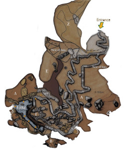 Mapa de la cueva de Dikteon